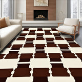 Checker with Hand Inspired Folk Art Appeal(Ivory)