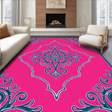 Elegant Damask Motif with Symmetrical Interlocking Floral Embellishments (Pink)