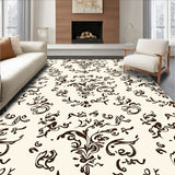 Artisan Crafted Damask Scrollwork Distressed Inspiration(Beige)