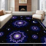 Celestial Night Sky Radiant Cosmic Doormat Chair (Black)