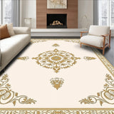 Elegant Floral Medallion Tapestry Artisan Collection(Ivory)