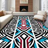 Aztec Revival Stripe Motif with Abstract Chevron (Black)