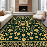 Tapestry Design with Symmetrical Floral Rosettes(Green)
