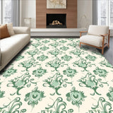Damask Ornamental Scrollwork Floral Majesty(Green)