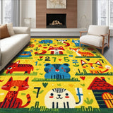 Counting Animals Educational Carpet for Children Room(Yellow)