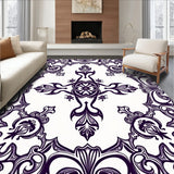 Damask Scrollwork featuring Ornate Victorian Flourishes (Purple)