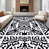 Classic Checkerboard Revival with Vintage Lattice Accent Motif (Black)