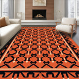Lattice with Chevron and Zigzag Accents(Orange)