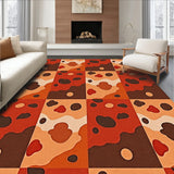 Abstract Animal Inspired Design with Spotted and Bold Color Blocking(Brown)