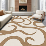 Artistic Pebble Mosaic Marbled Textural Wave(Brown)