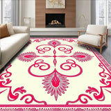 Arabesque with Flowing Curves and Traditional Ornamental Style(Pink)