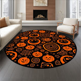Halloween Haunt Spooky Spiderweb & Pumpkin Patch(Black)