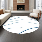 Modern Abstract Wave Design with Metallic Silver Highlights(White)