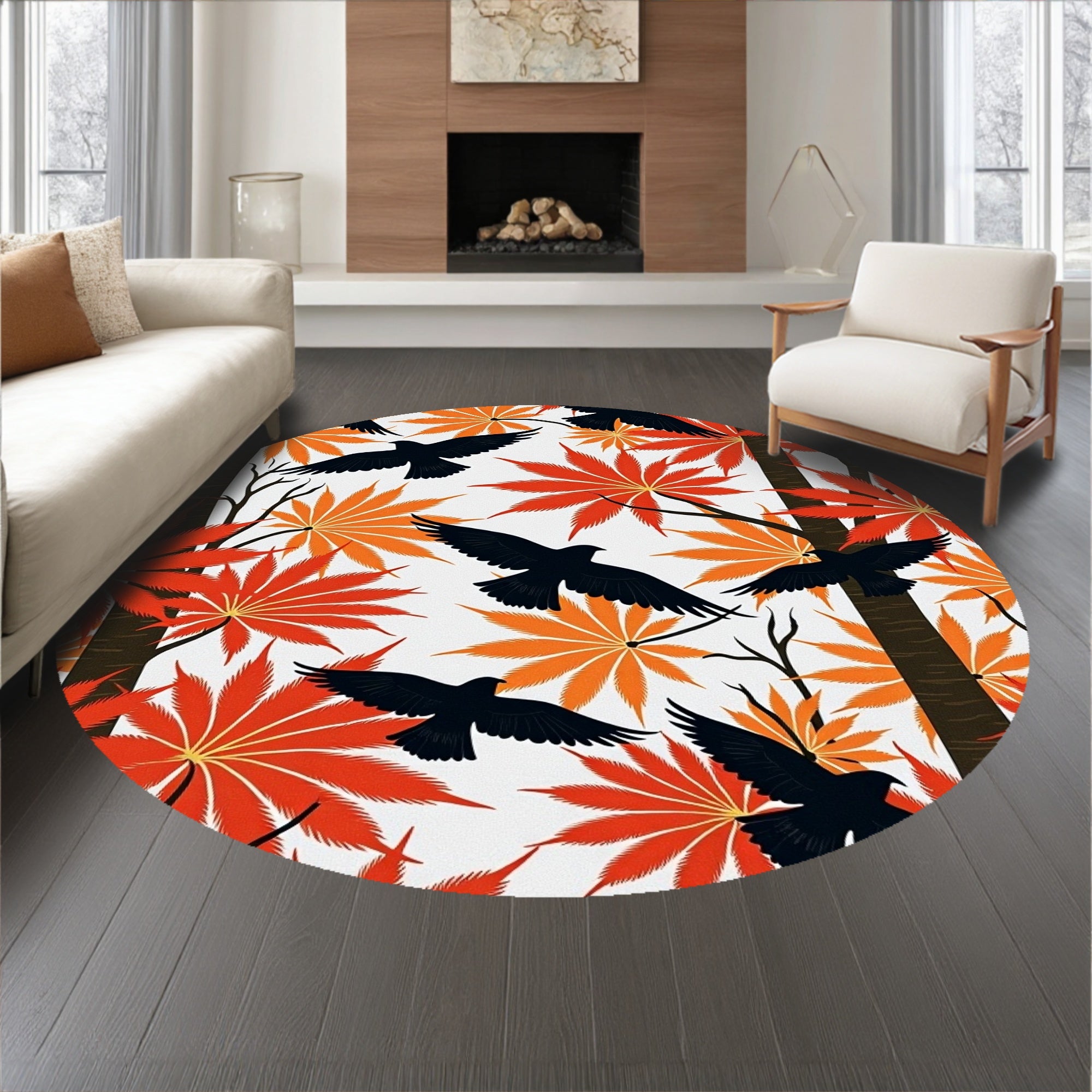 Enchanted Forest Crow Seasonal Decorative(Black)