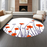 Mystical Night Garden Floral Lunar Phase Wilderness Trail(Orange)