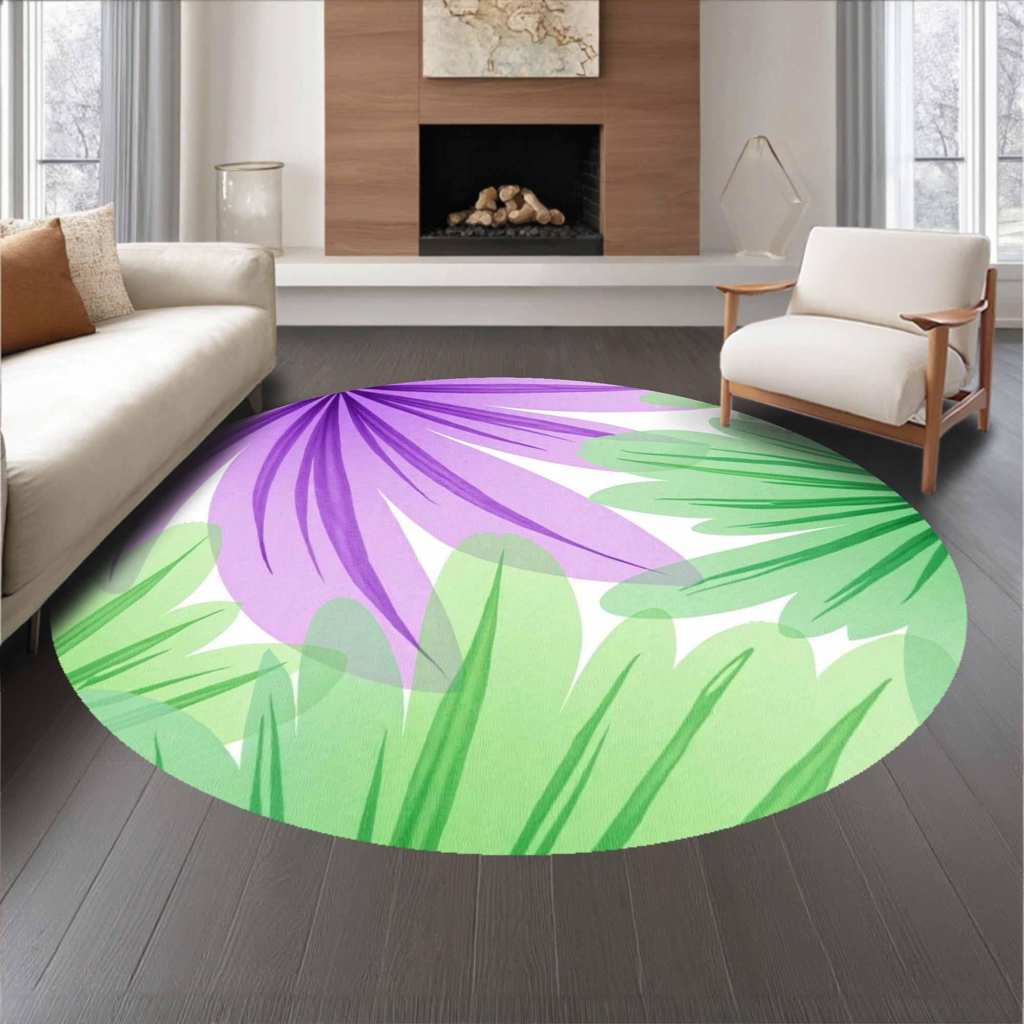 Abstract Watercolor Brushstroke with Ombre Gradient Artistic(Purple)
