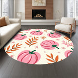 Autumn Harvest Cloud With Pastel Pumpkin Festival Motif(Pink)