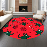 Light Playful Kitten Holiday Themed Area with Blinking Features(Red)