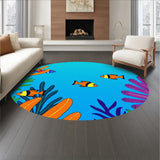 Tropical Fish Coral Reef Ocean Throw Entryway Doormat (Blue) - ODIKA
