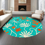 Ocean Wave Spiral Design with Coral Reef(Blue)