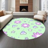 Kawaii Starburst Dreamscape with Whimsical Hearts(Green)