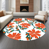 Sunburst Petal Cascade with Ornate Foliage and Modern Boho Detailing (Orange)