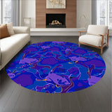 Abstract Creature Silhouettes Dancing Among Nebula Clouds(Blue)