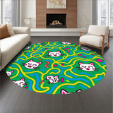 Radiant Pussy Cat Xmas with Multi Color String Light Design(Green)