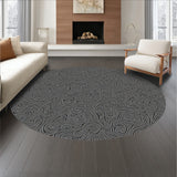 Nordic Cloudburst with Whimsical Swirls and Subtle Abstract Motifs (Black)