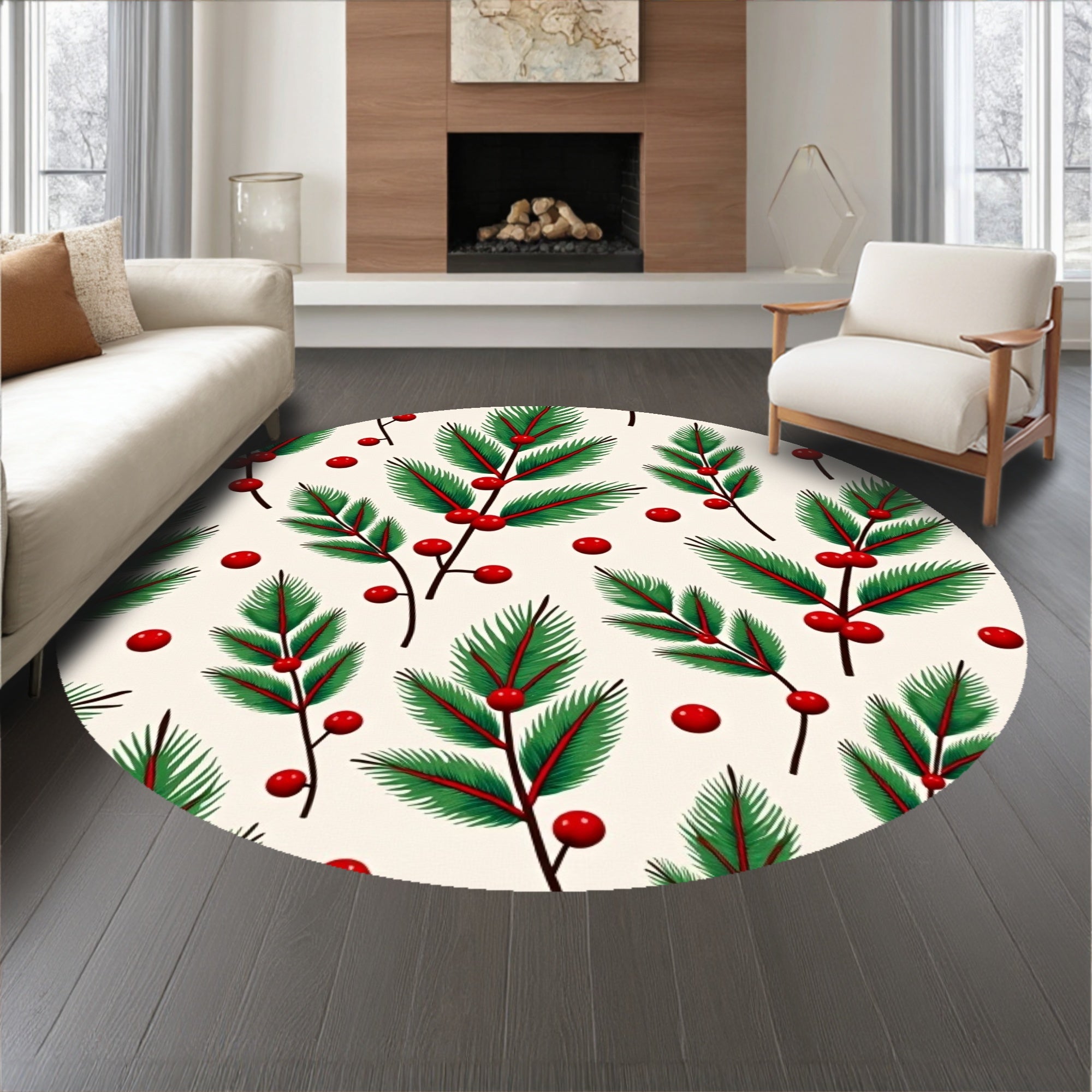 Nostalgic Winter Botanical Enchanted Wonderland(Green)