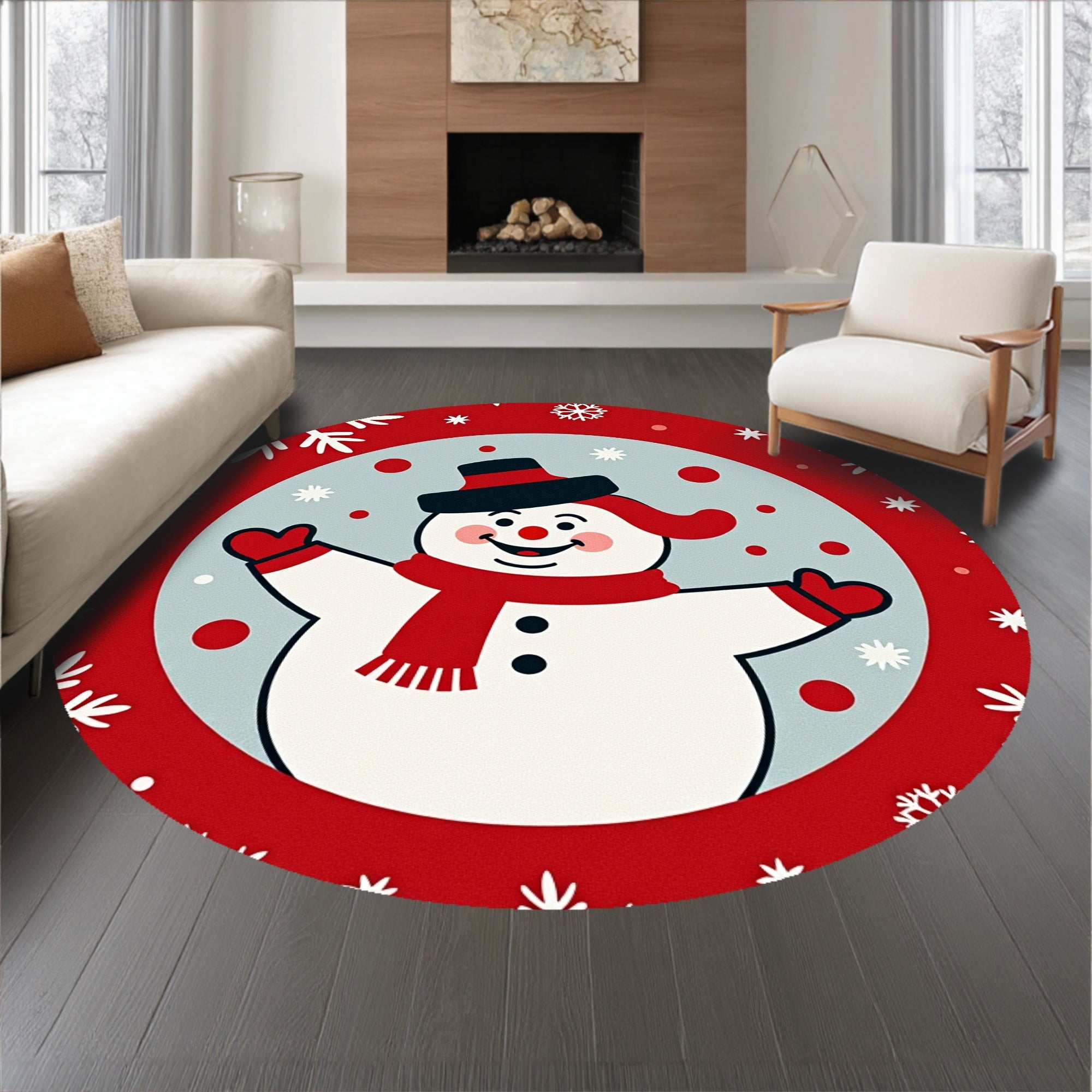 Frosty Wonderland Magical Snow Globe Decorative Accent(Red)