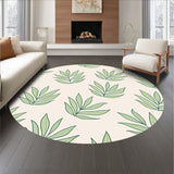 Petal Outline Floor Accent with Botanical Inspired Contours (Green) - ODIKA