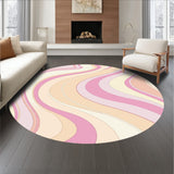 Modern Plush Wave Motif with Soothing Undulating Design (Pink)