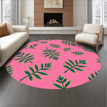 Botanical Motif With Leafy Interlocking Vines And Golden Highlights (Pink) - ODIKA