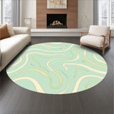 Sophisticated Abstract Waves with Delicate Accents(Ivory)