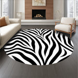 Handwoven Zebra Inspired Entry with Natural Texture Finish(Black)