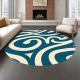 Abstract Ripple Effect Composed of Overlapping Fluid Contours(Blue)