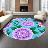 Watercolor Hydrangea Blossom Tapestry with Cascading Rose Petals(Blue)