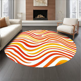 Elegant Chevron Wave with Vibrant Sunset Hues and Dynamic Flow(Red)