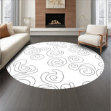 Luxurious Ivory Faux Sheepskin with Curled Pile Texture(Black)
