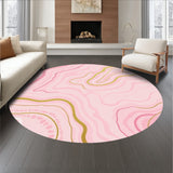 Elegant Marble Swirl Abstract Luxury Decorative Contemporary Art (Pink) - ODIKA