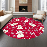 Jolly Snowy Friends Merry Gathering Seasonal Jubilation Spectacle(Red)