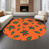 Holly Berry Wreath Festive Botanical Christmas Accent(Orange)