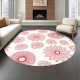 Delicate Rosebud Cluster Area Featuring Petal Motifs(Pink)