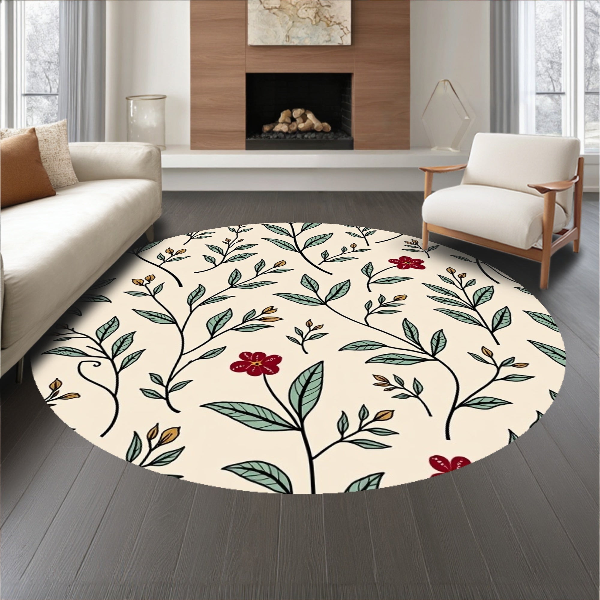 Elegant Arabesque Holiday with Botanical Vine(Ivory)