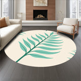 Botanical Fern Leaf Motif with Nordic Minimalist Aesthetic(Ivory)