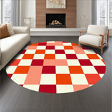 Chess Board Inspired Alternating Contemporary Art(Red)
