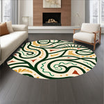 Abstract Botanical Maze with Symmetrical Branch Network (Beige) - ODIKA