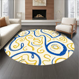 Contemporary Interlocking Mosaic Featuring Abstract Artistry(Blue)