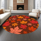 Autumn Foliage Semi Circle Entryway Welcome(Brown)